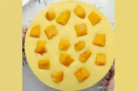 芒果酸奶慕斯不用烤箱，不用淡奶油，清爽好吃图片