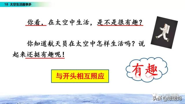 二年级下册语文课文18《太空生活趣事多》图文详解及同步练习