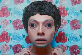 诡异至极！143万天价的油画人物，像"牛"一样的眼睛，看久了害怕图片