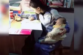 姐姐看到弟弟哭了没人哄，之后这样一个小举动引网友称赞：好姐姐图片