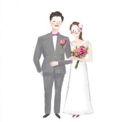 超可爱漫画婚纱照，新的一年要有超甜的恋爱呀
