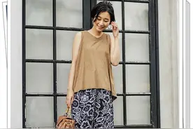 夏季印花裤穿搭示例！只需搭配简单的上衣就能显得漂亮时尚图片