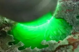 翡翠原石的松花图片