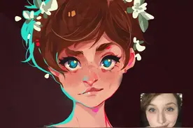 厚涂插画头像 教学图片