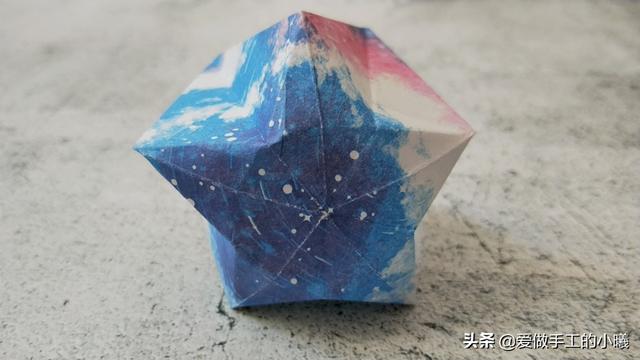 五角星钻石折纸教程图解，好玩又好看，快来试试！