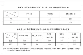 安徽今年高考分数线公布图片