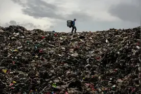 纪实：住在垃圾山里的印尼人图片