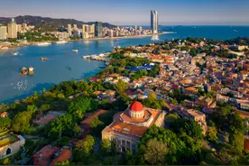 厦门鼓浪屿地标建筑八卦楼，始建于清光绪年间，百年别墅命运多舛图片