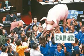 海峡锐评｜猜猜台湾谁会吃“莱猪”？图片
