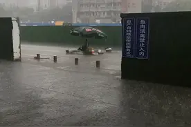 湖北一卖菜老人滂沱大雨中独自撑伞坚守，手足无措的样子令人心疼图片