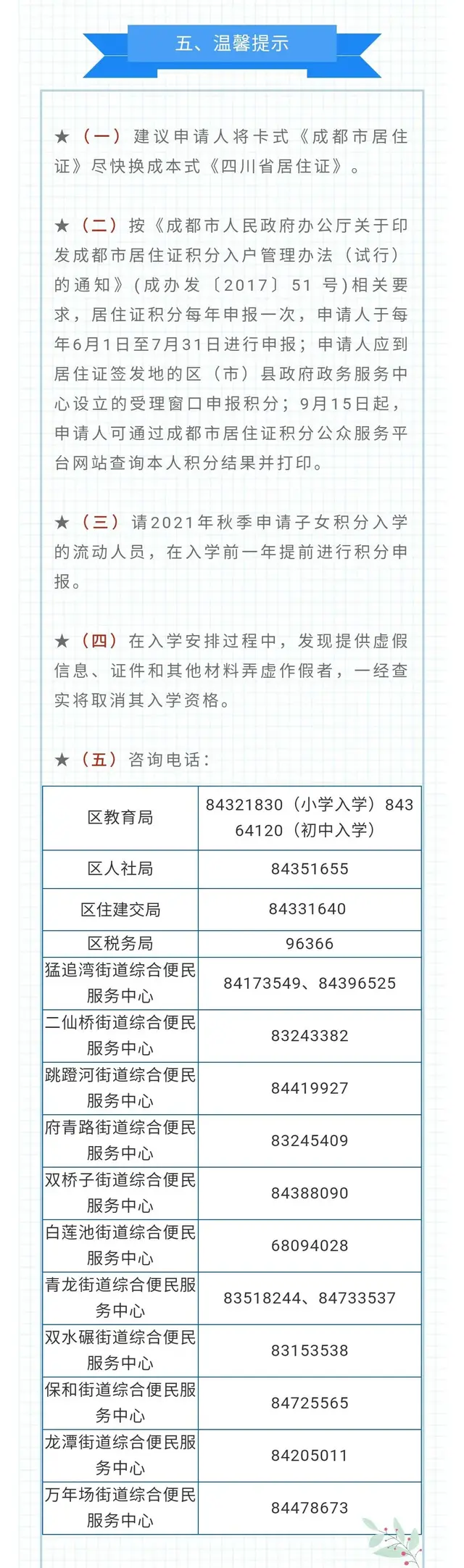 成都各区随迁子女入学办理指南