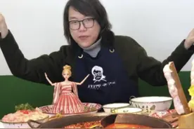 云南小伙，一口气吃16斤面，一个人吃1158根串串，爆火后身价千万图片