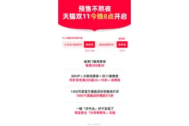 不熬夜！天猫双11今晚8点开启：88VIP享多重优惠图片
