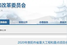 速看！2020年贵阳市省重大工程和重点项目名单出炉图片