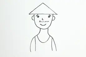 给大家分享一个简笔画小技巧：怎么用三角形简单几笔画出一个农夫视频封面