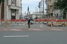 马路上的“跨栏高手”，既妨碍交通又危险！图片