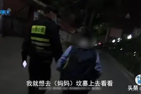男孩半夜离家去妈妈坟地，民警：爸爸有了新对象，他在校受了委屈图片