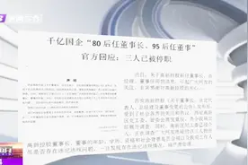 千亿国企“80后任董事长、95后任董事”，官方回应：三人已被停职视频封面