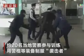 接连发生持刀伤人案 日本一地铁站展开防暴演习：“罪犯”挥刀横冲被制服图片