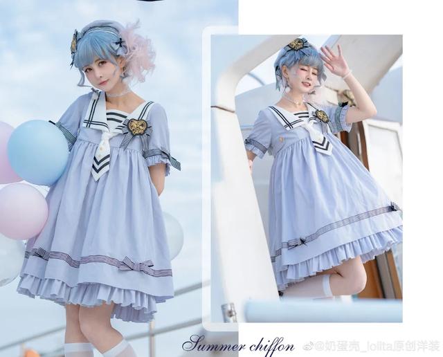 少女夏日必备风格？海军风Lolita驾到！听说沙滩和海军风更配哦