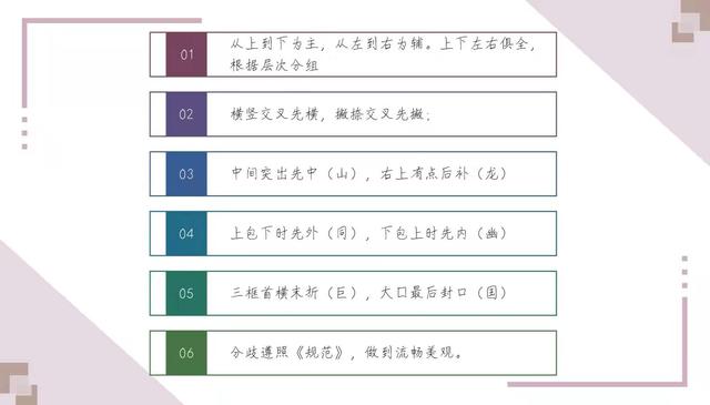遵照笔顺的规范，写出漂亮美观的汉字