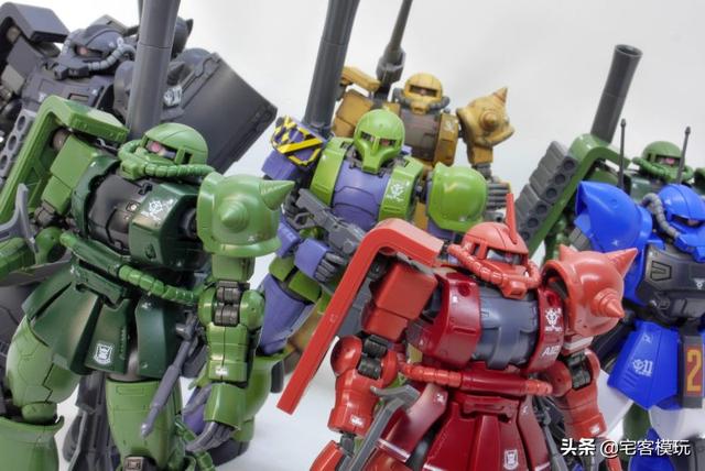 模玩测评：转11区测评系列 HG GTO 夏亚专用扎古II 红色彗星Ver.