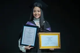 在中国留学的柬埔寨公主罕见曝光！穿镂空衣配学士服，作风太低调图片
