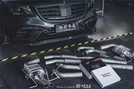 14款奔驰S63 AMG 升级Repose中尾段电子阀门排气图片