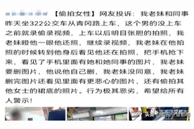 男子公交车上偷拍女乘客，手机里竟还有更多裙底照片...图片