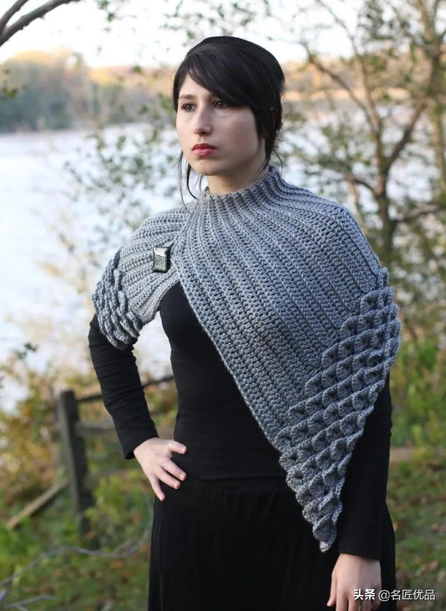 温暖毛线钩鱼鳞的方法