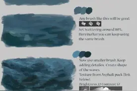 海的画法 ​​​​图片