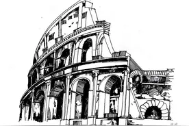 手把手教你画建筑钢笔画，按照步骤，简单，一学就会图片