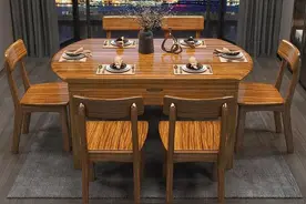 大方桌过时了！“新中式”实木餐桌一出，整洁美观，拍照给大家看图片