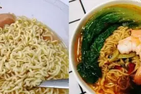 女生VS男生吃泡面，男生：有热水就行，女生：我的你吃不起图片