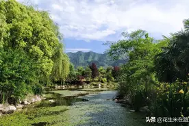 秦岭山下富人区瞬间变成森林公园，青山绿水，游人很少，免费开放图片