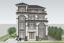 每日农村自建房图集丨湖南12.2m×12.6m四层欧式豪宅图片