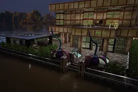 实现梦想，沙盒游戏《方舟生存进化》主播造出小而温馨的湖心别墅图片