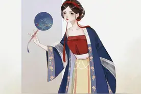 迪士尼公主又穿汉服啦，白雪公主的团扇好可爱，艾莎举着小伞图片