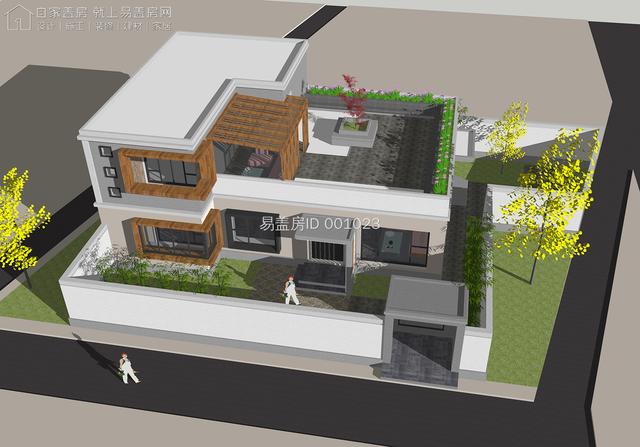 每日农村建房图集——甘肃15m×9.5m现代别墅