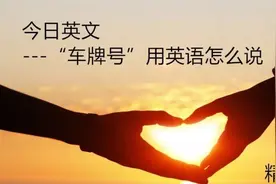 车牌号用英语怎么说图片