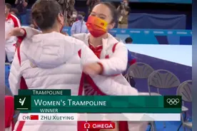 中国代表团第17金！女子蹦床决赛朱雪莹夺冠，刘灵玲获银牌图片
