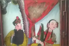 戏曲人物玻璃画图片