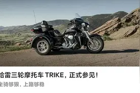 Harley-Davidson三轮TRIKE系列，低调发布！图片