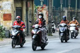 冬季的越南首都河内：几乎无疫情，摩托车盛行，仍然是繁华大都市图片