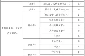 青岛西海岸人才生态产业集团社会公开招聘公告图片