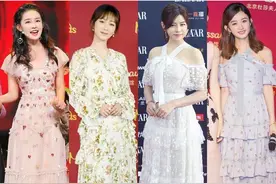 女星夏日流行清纯甜美感，雪纺纱裙可减龄能大气，穿出大气淑女感图片