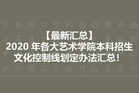 「最新汇总」2020年各大艺术学院本科招生文化控制线划定办法汇总图片