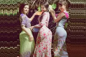 当缅甸姑娘解开筒裙之后，终于知道，她们为何都爱穿筒裙了图片