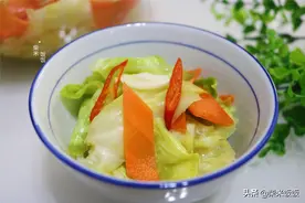 家常泡菜做法，方法简单，晚上做早上就能吃，爽脆又开胃图片