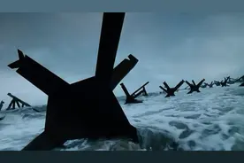 奥马哈海滩上的“钢架”，德军的反登陆装备“捷克刺猬”图片